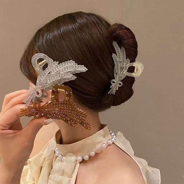13 cm Large Jelly Color Clip Girl Hårnål Bakhode Hårnål Plat A8