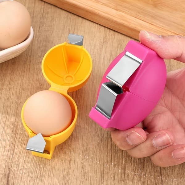 Egg Cracker Tool Egg Breaker Manuell Skallseparator Åpner Kitc Orange