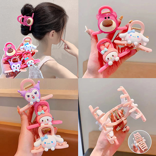 Kawaii Hårklämma Anime Hårklo Hårtillbehör Barnhuvud A1