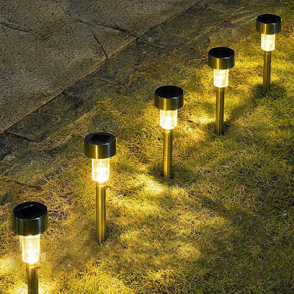 Solar Lamp Powered LED-lys Farverig udendørs regntæt gårdhave warm