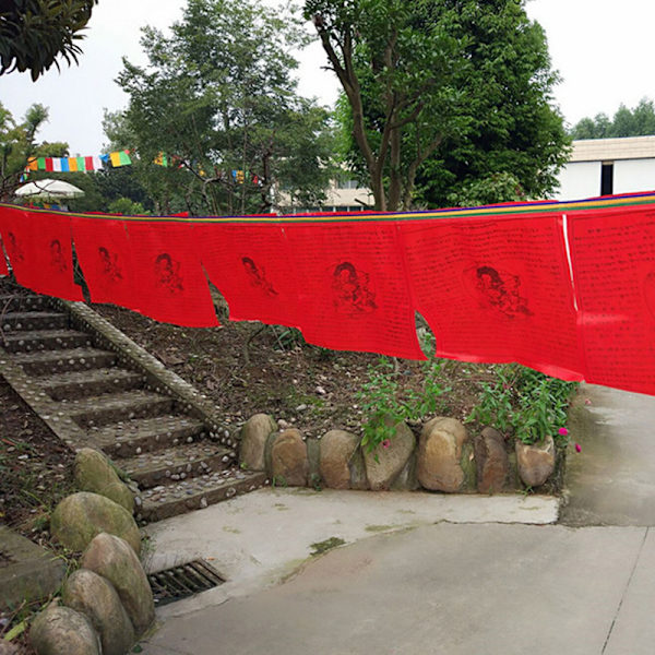 Religiös flagga tibetansk buddhistisk böneflagga Tibet Lung Ta Banne Multicolor