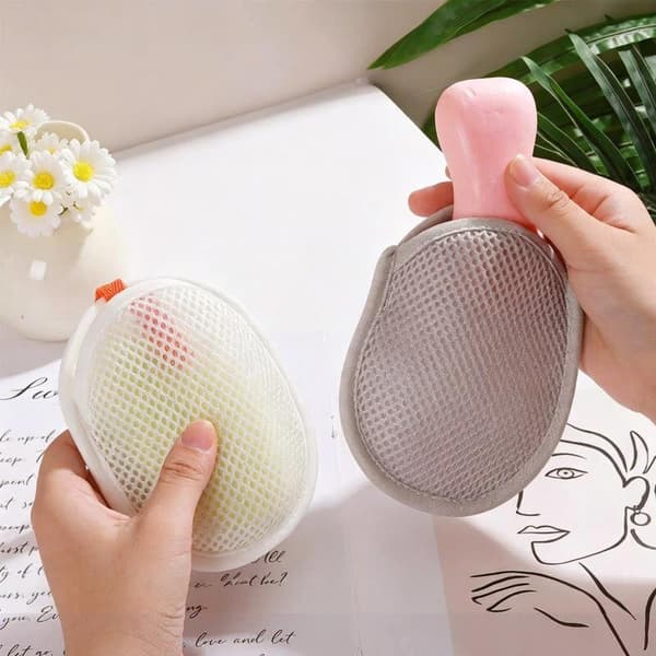 1/2/4/8 stk. skummende sæbepose netmaske massage eksfolierende pose B A3 8pcs