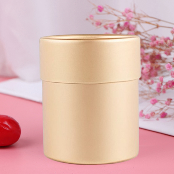 1 Stk Mini Blomsterspand Rund Kramspand DIYGaveæske Cylindrisk Gold