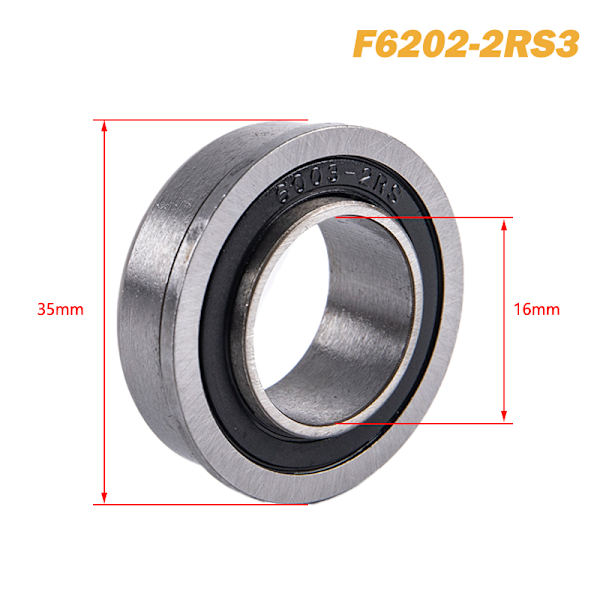 F6202-2RS Flens ABEC-1 Dypt Rille Hagevogn Ball Seal Wh F6202-2RS3