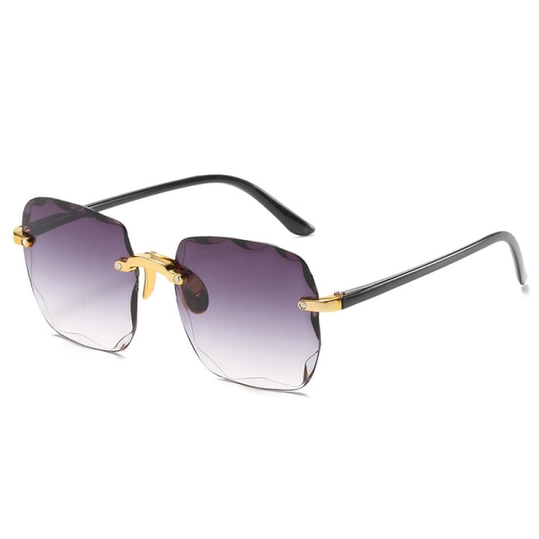 UV400 skydd fyrkantiga båglösa solglasögon för kvinnor A3
