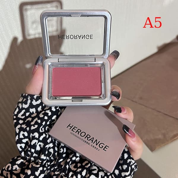 Kindrødt Mat Blusher Bagt Presset Pudder Base Makeup Roug A5