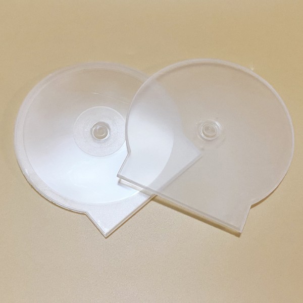 1/3 STK Transparent Plastic Single Piece Rund Disc Case CD Case 3PCS