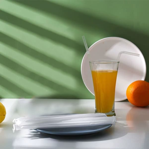 100 st transparenta sugrör i plast, enskild bit 100Pcs