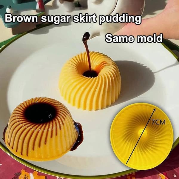 Spiral Äppelform Mousse Desserter Tårtform Silikonform Återanvändbar A1
