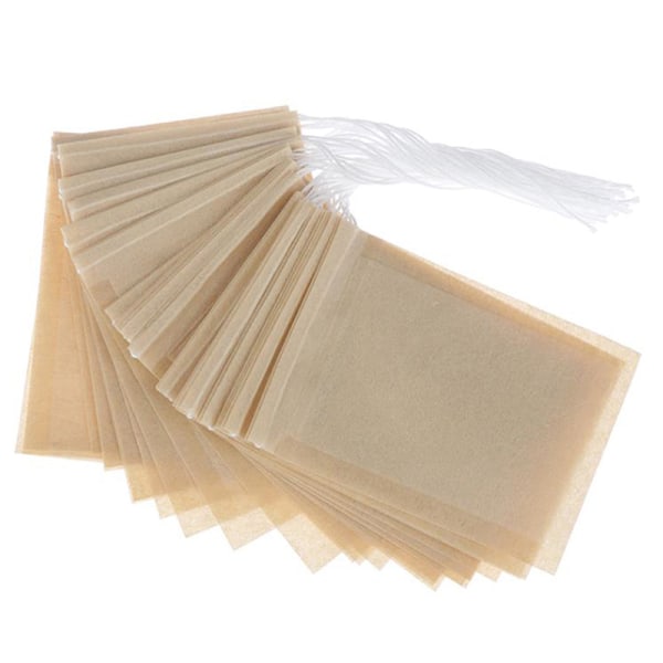 100 stk/parti tepose filterpapirposer tom tepose med snøring Brown