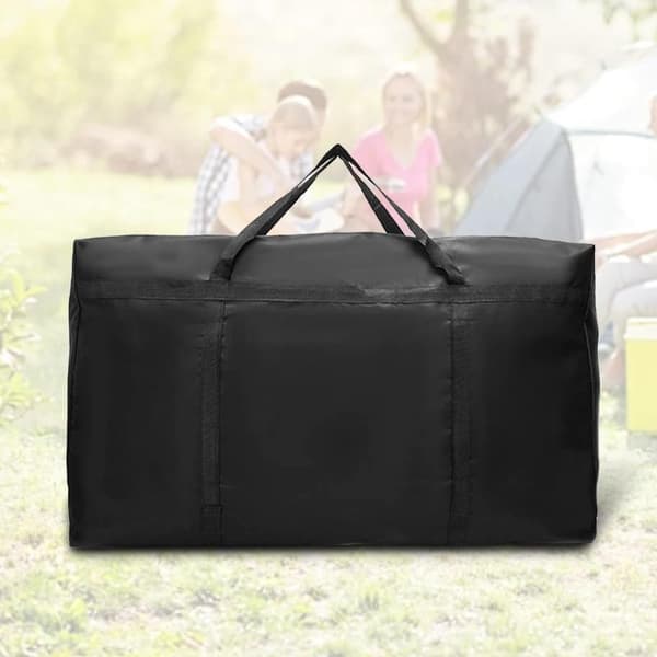 1 stk. ekstra stor vanntett flyttebag, vaskepose, handlepose Black