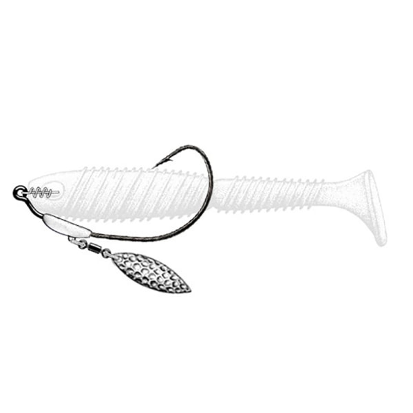 Crank Hook Metal Spoon Sequins Lisää paino-uistimia Twist Lockilla silvery 5
