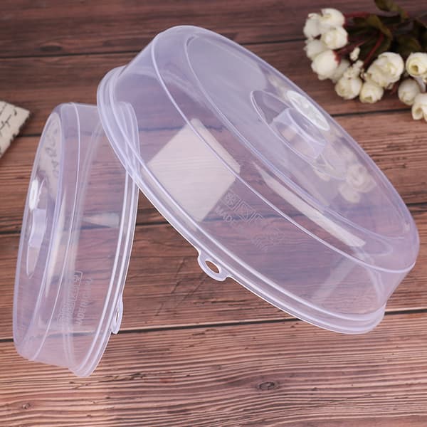 Plastlock för mikrovågsugn, transparent lock med ventil, köksredskap för hemmet S