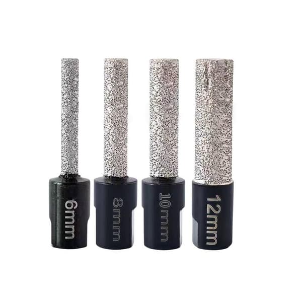 1/4 stk. diamant tør borebit M10 gevind flisehulsav skarp A6