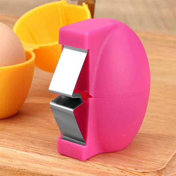 Egg Cracker Tool Egg Breaker Manuell Skallseparator Åpner Kitc Pink