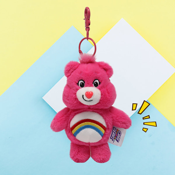 14 cm e Bear Plys Legetøj Carebears Rainbow Bear Care Bear Pendant red