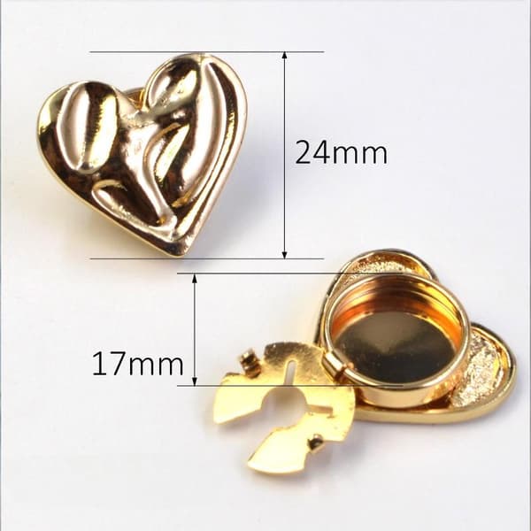 Stilfulde hjerteformede manchetknapper i metal A