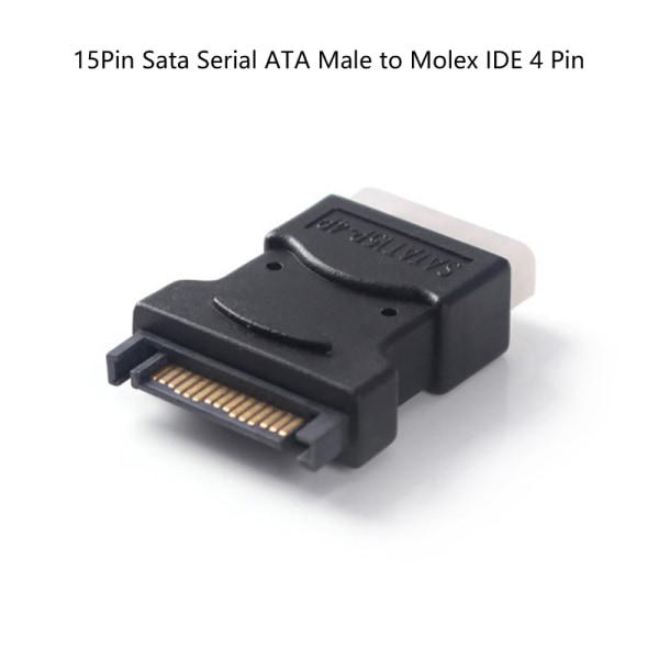15Pin Sata Serial ATA hann til Molex IDE 4 pins hunn M-F Hard D