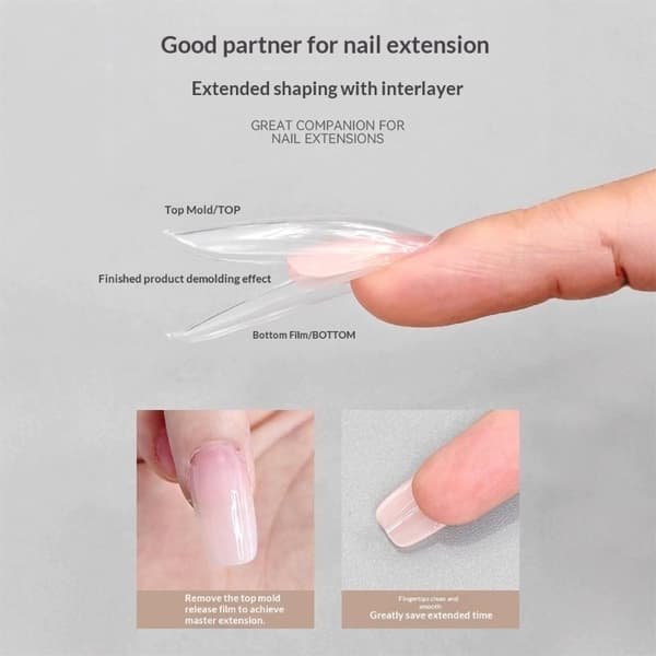 180 stk Sandwich Dual Nail Forms 15 størrelser forlengelser-Dual Forms T A2