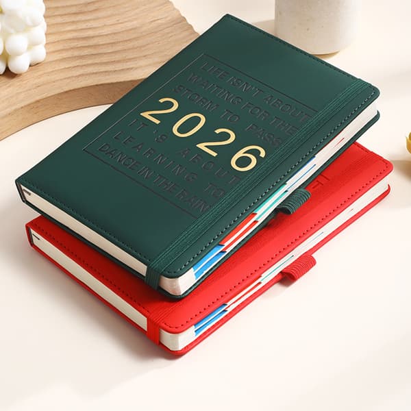 2026 Planner A5 Agenda PU-omslag Notesbog Tidsplan Forretningsorga A3
