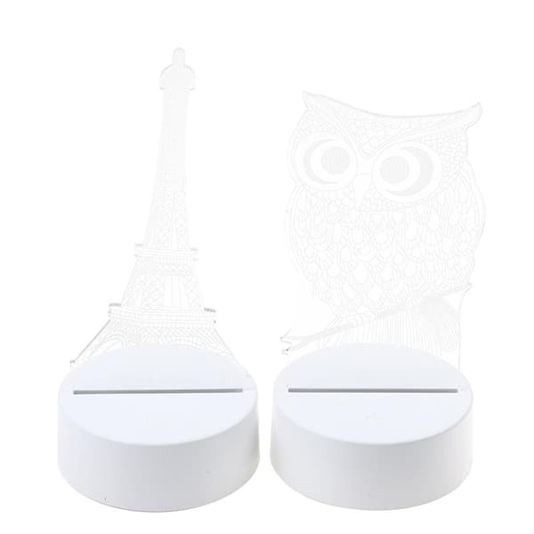 Natlys Kreativt Lys 3D LED Optisk Illusion Lys Seng La A5