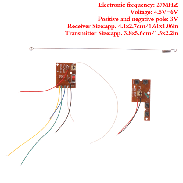 4CH RC fjernbetjening 27MHz PCB-kredsløbssender