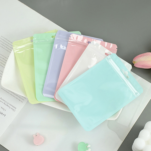 10 st Återförslutningsbara påsar Luktsäker påse Ziplock-väska Small Stora Pink