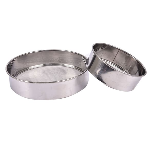 Kitchen Mesh Flour Sifter Pyöreä ruostumaton teräs jauhoseula Str 18CM