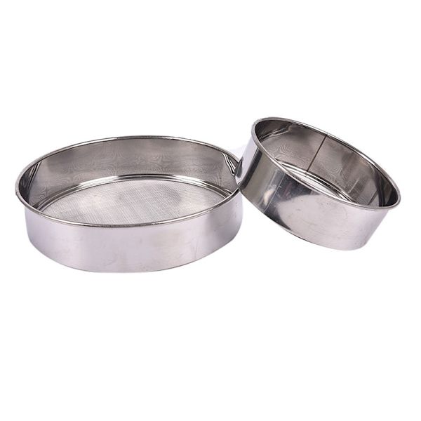 Kök Mesh Mjöl Sift Rund Rostfritt Stål Mjöl Sikt Str 18CM