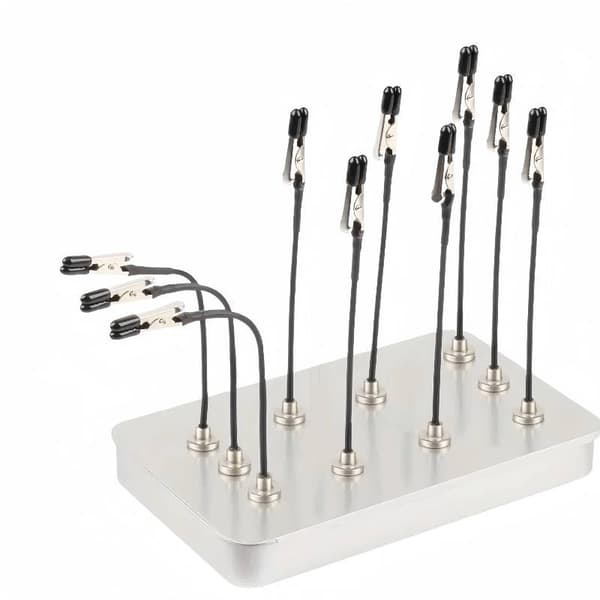 Lodde Tredje Hånd Med Magnetisk Base Fleksible Arme PCB Holder Black