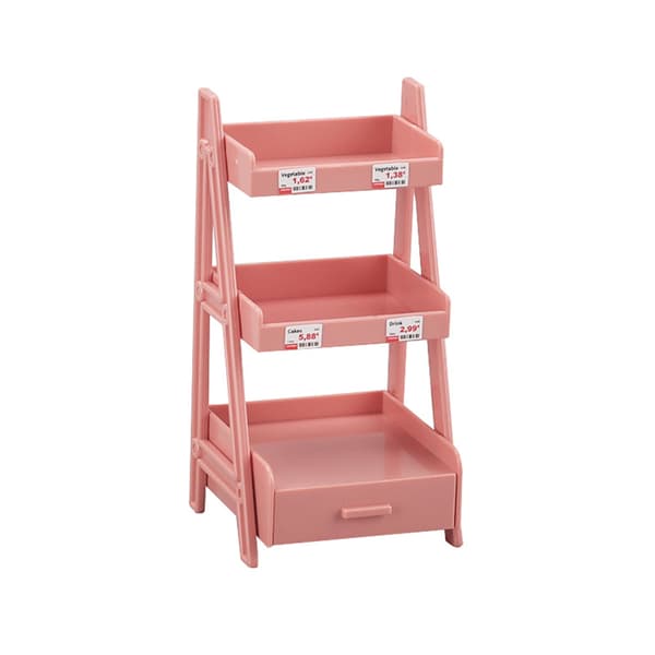 1:12 Dukkehus Mini Blomster Stand Display Hylde Møbler Stora White