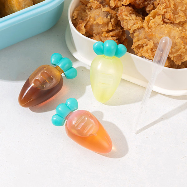 1/3/4 stk Mini krydder saus flaske bærbar ketchup salat dressing dispenser C