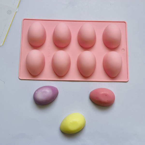 Påske Egg Silikon Bakeform Konditori Sjokoladeform Pudding Red