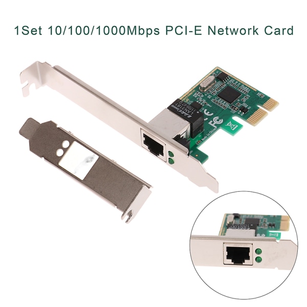 10/100/1000 Mbps Gigabit Ethernet LAN PCI Express PCI-E netværk 1Set