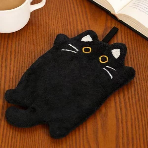 1 st/2 st tecknad katt handduk förtjockad absorberande kök He 1pc