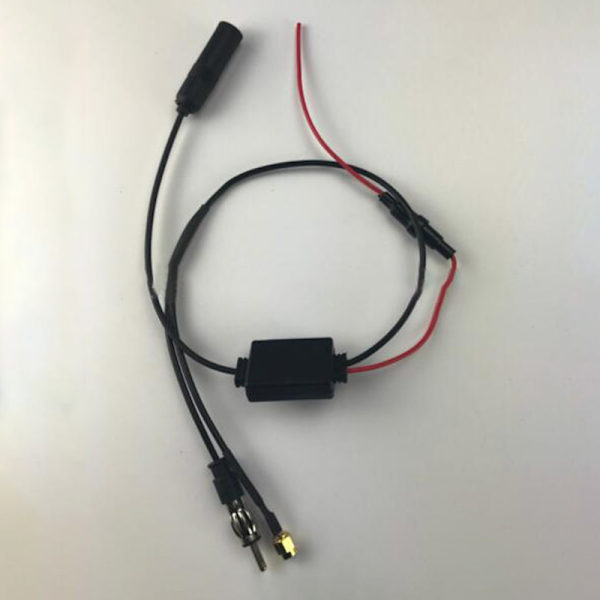 Bilantenn Antenndelarkabeladapter Radiosignalförstärkare Black