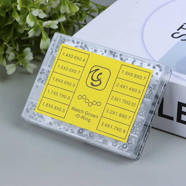 500 stk/æske Vandtæt gummi O-ringur Crown O-Ring Watch He 1box