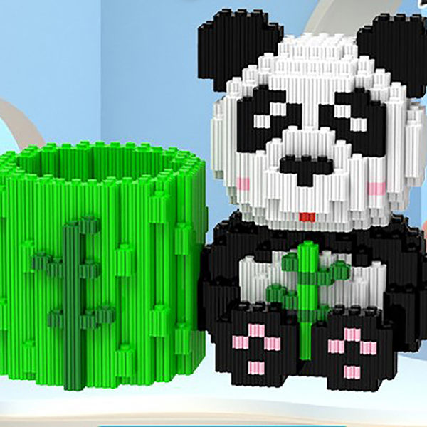 Lelut Harrastukset Eläimet ja Kawaii Panda Micro Building Model Mini B