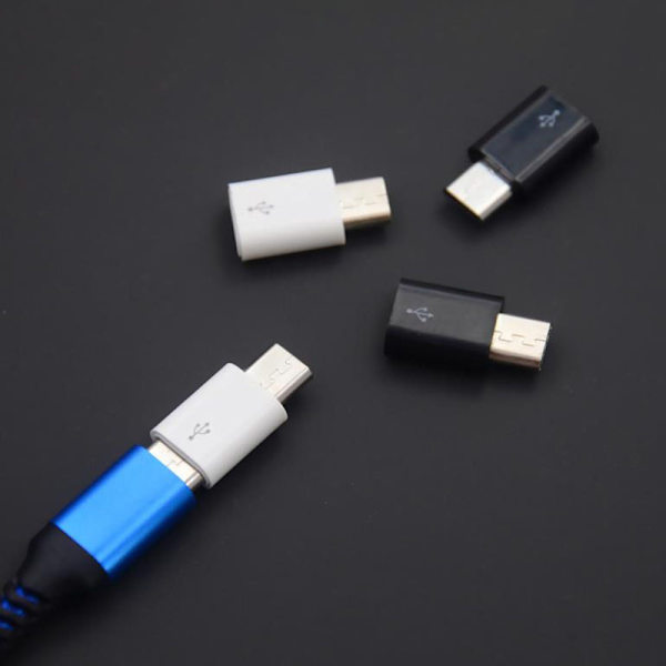 1st typ C hona till mikro USB hane-omvandlare för Android Phon White
