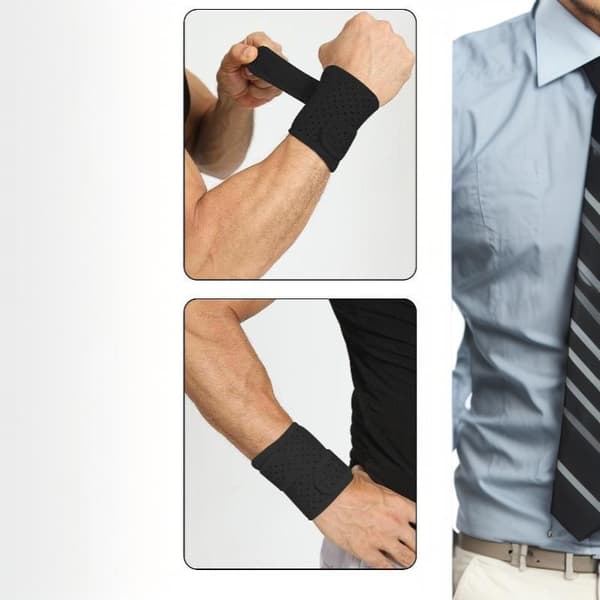 Tryck handledsskydd fjäderstöd andningsbar vuxen badminton Gray
