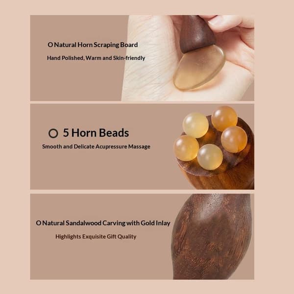 1 stk. Ansigtsmassager Lotusfrøkapsel Skønhed Messingperle Palisander Gua Sha