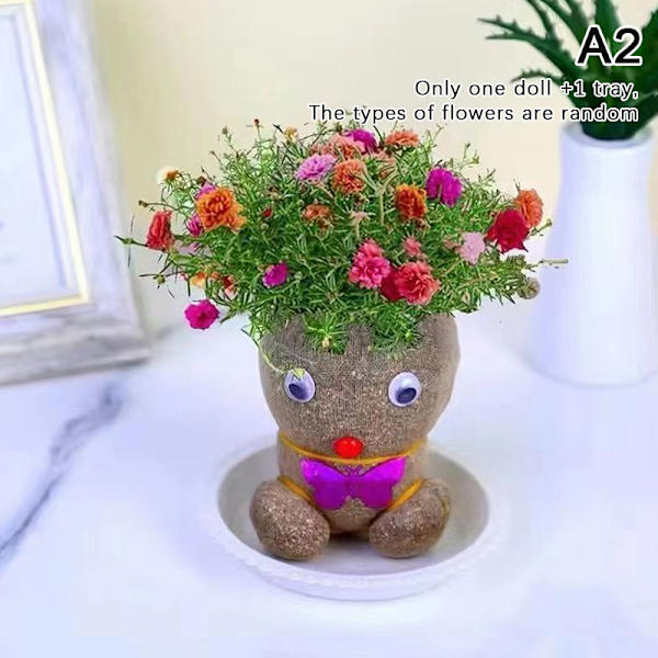 Græsdukke Græs Hoved Blomsterdukke Kreativt Hoved Langt Græs H A2
