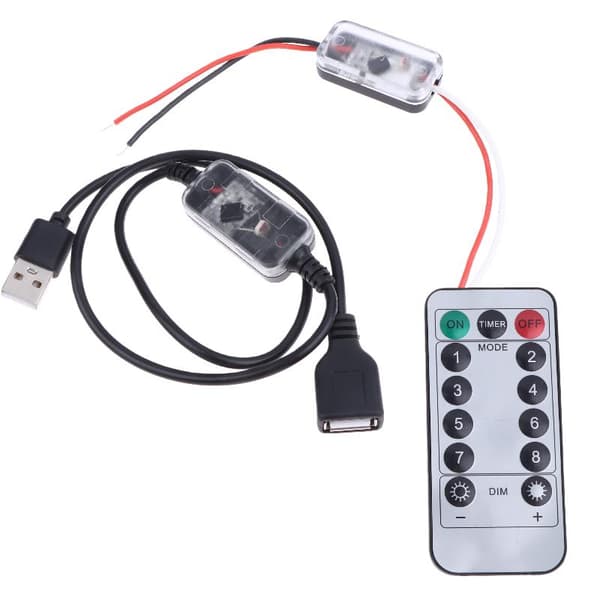 1 sæt 5V USB lysstyret sensorkontakt 12V24V Korridor Aut Black USB