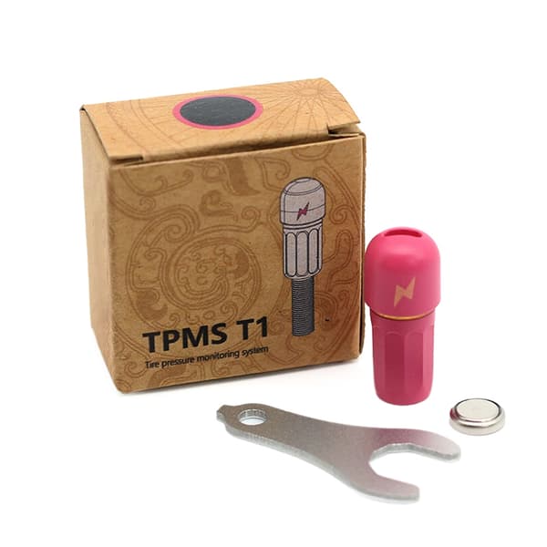 2 stycken/kartong TPMS T1 däcktrycksövervakningssystem cykelluft Pr Pink