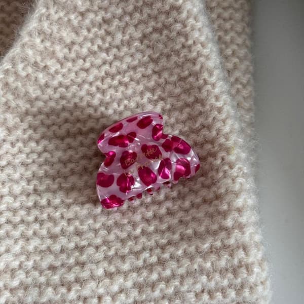 Rosa leopardmönstrad hårklämma i ättiksyra, mångsidig håraccessoar 02