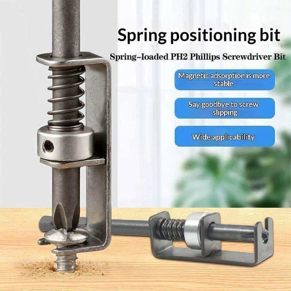 Fjäderbelastad skruvhållare borr Anti Drop Bit Fixing Clamp A1