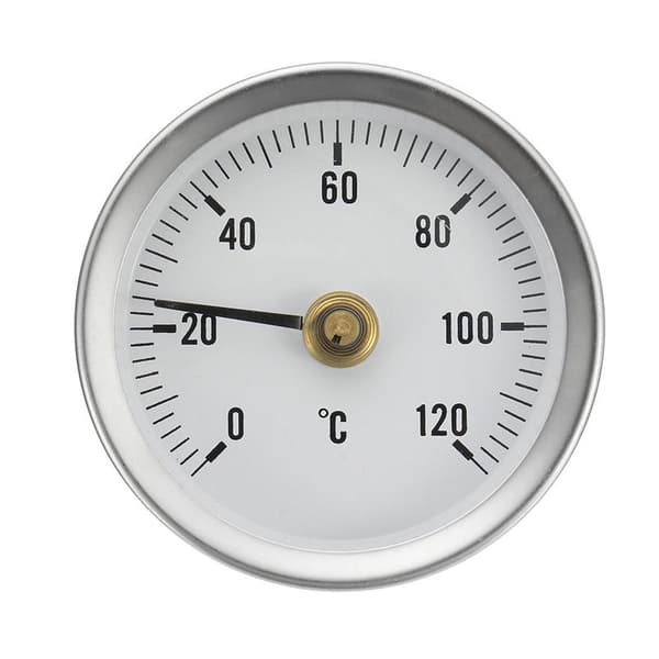 0-120℃ Rustfritt stål klemrørtermometer på 63 mm metall 1Pc
