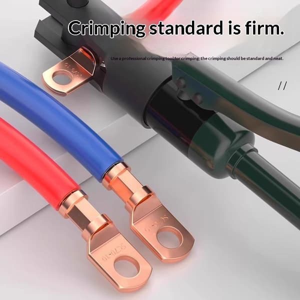 CD Koppar Kabelsko Ring Trådanslutningar Bar Kabel Elektrisk Press Te A8