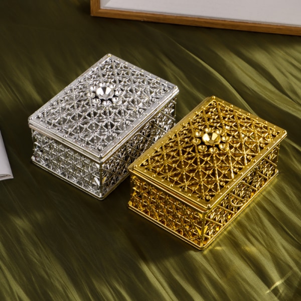 Mini Treasure Storage smykkeskrin Retro Candy Halskjede øredobber Gold 7751  | Gold | Fyndiq