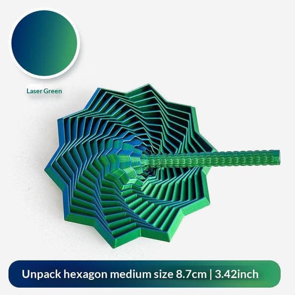 3D-printet spiral-fidget-tårn, jevn rotasjon for barn og voksne A4